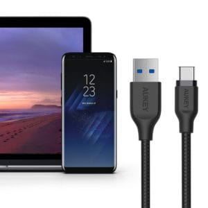 AUKEY CB-AC2 Braided Nylon USB 3.1 USB A To USB C Cable - 2mtrs