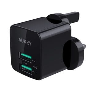 شاحن سفر محمول صغير متعدد المنافذ بتقنية AiPower - أسود من أوكي PA-U32